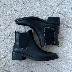Coach Black Studded Ankle Boots
